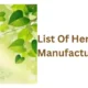 List Of Herbal Products Manufacturers In India